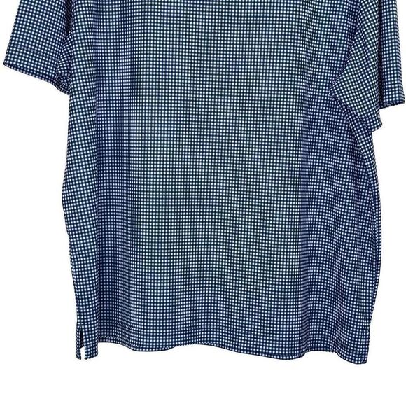 Roundtree & Yorke Gray Gingham Loose-Fit Short-Sleeve Polo Shirt Size L - Picture 4 of 10